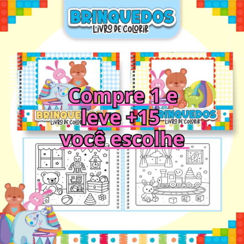 Arquivo Digital Livro de Colorir Brinquedos #6842