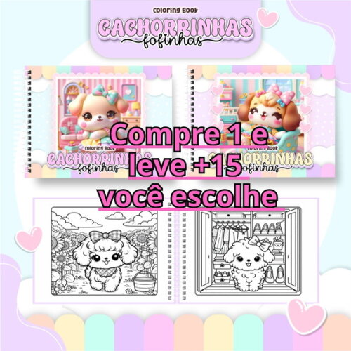Arquivo Digital Livro de Colorir Cachorrinha #6665