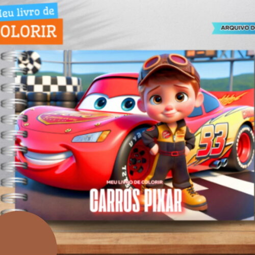 Arquivo Digital Livro de Colorir Carros Disney #6578