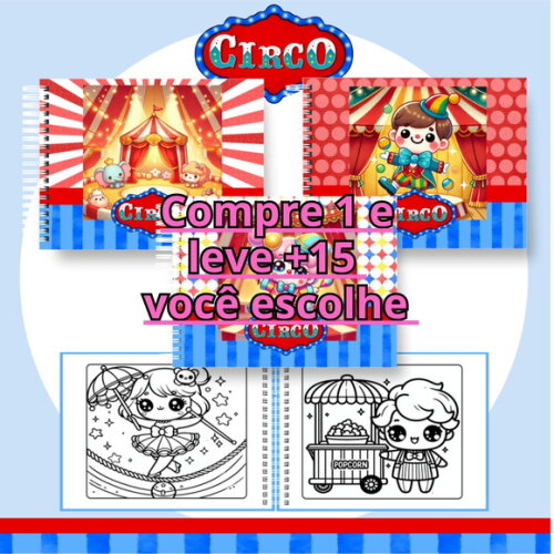Arquivo Digital Livro de Colorir Circo #6473
