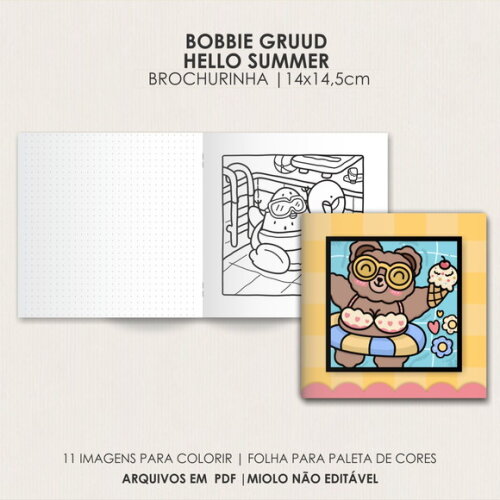 Arquivo Digital Livro de Colorir Cozy Hello Summer #6707