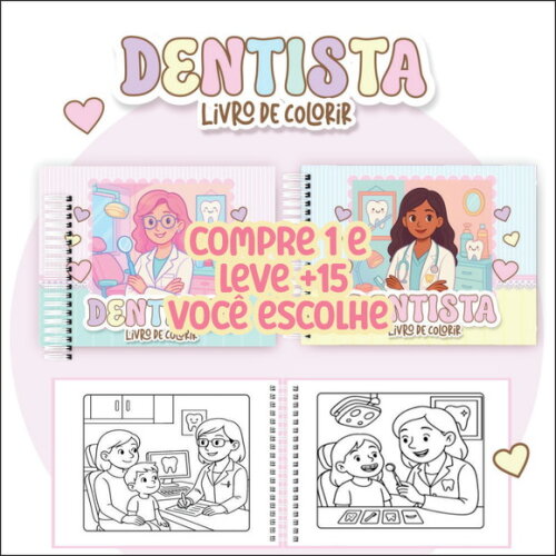 Arquivo Digital Livro de Colorir Dentista #7195