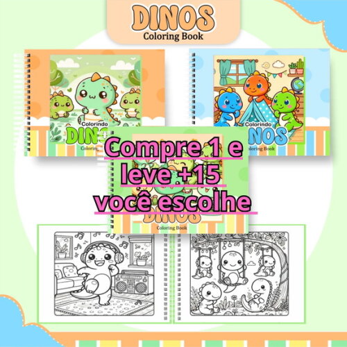 Arquivo Digital Livro de Colorir Dino #6336