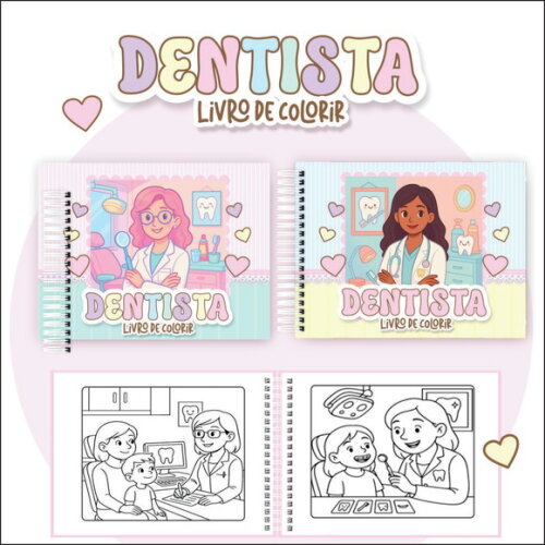 Arquivo Digital Livro de Colorir Dentista #7195