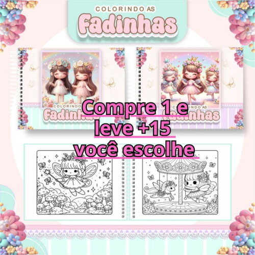 Arquivo Digital Livro de Colorir Fadinhas #5096