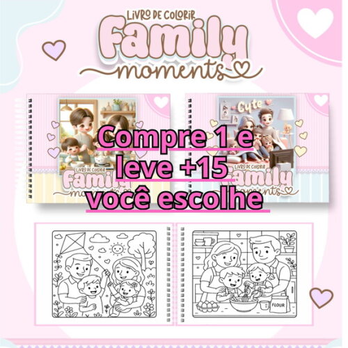 Arquivo Digital Livro de Colorir Family Monments #6881