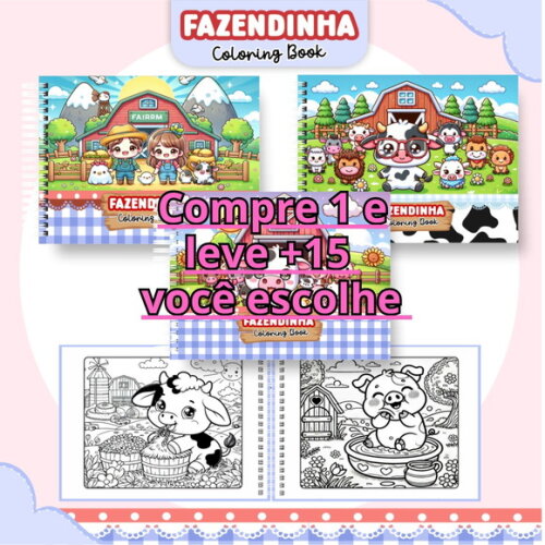 Arquivo Digital Livro de Colorir Fazendinha #6475