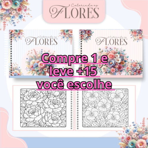Arquivo Digital Livro de Colorir Floral #6837