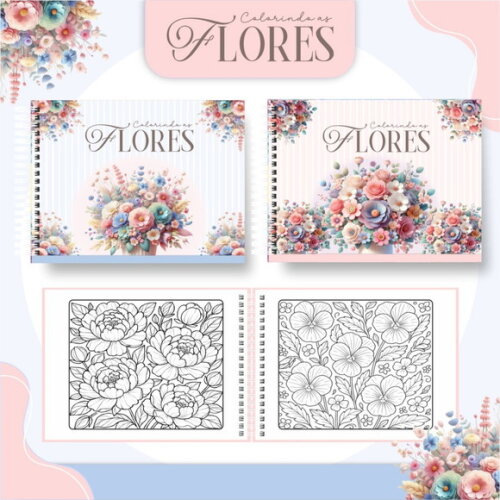 Arquivo Digital Livro de Colorir Floral #6837