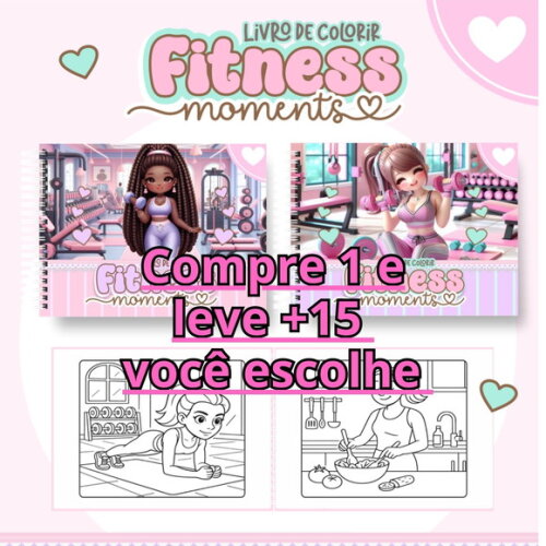 Arquivo Digital Livro de Colorir Fitness #6980