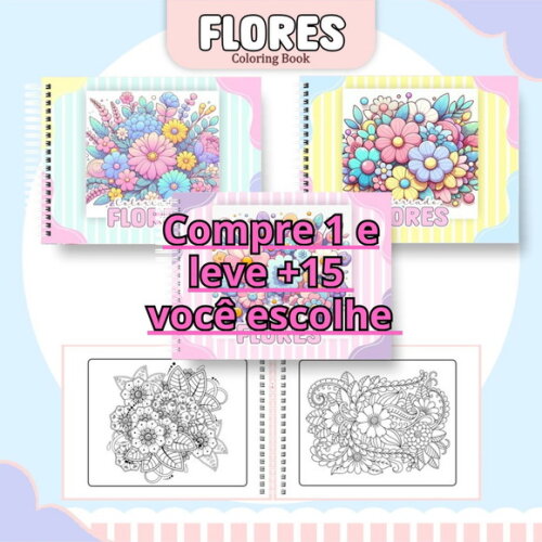 Arquivo Digital Livro de Colorir Flores #6295
