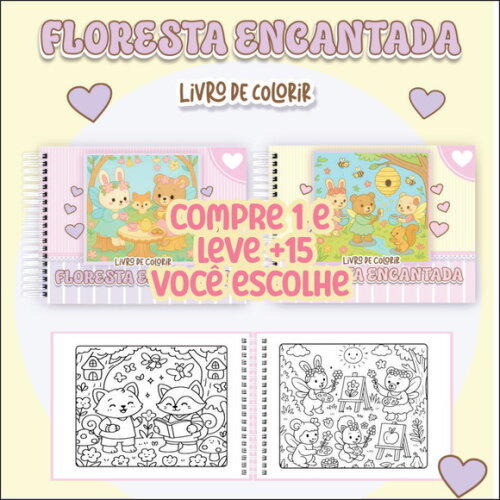 Arquivo Digital Livro de Colorir Floresta Encantada #7199