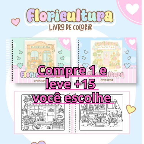 Arquivo Digital Livro de Colorir Floricultura #6983