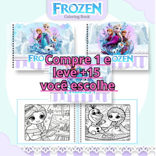Arquivo Digital Livro de Colorir Frozen #6470
