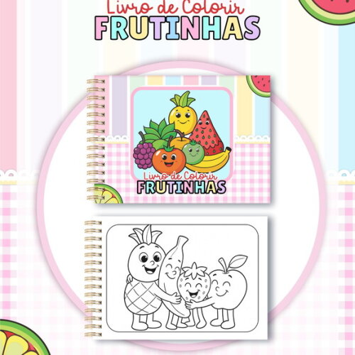Arquivo Digital Livro de Colorir Frutinhas #7236
