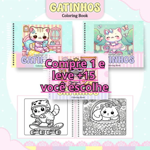 Arquivo Digital Livro de Colorir Gatinha #6344