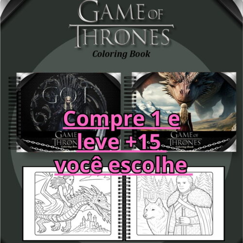 Arquivo Digital Livro de Colorir Game Of Thrones #7122