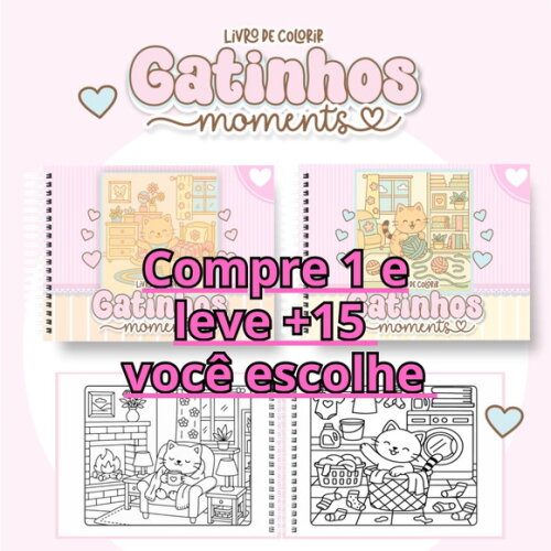 Arquivo Digital Livro de Colorir Gatinhos #6969