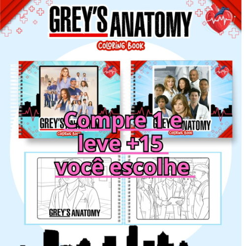 Arquivo Digital Livro de Colorir Greys Anatomy #6962