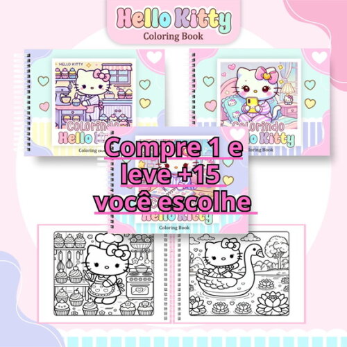 Arquivo Digital Livro de Colorir Hello Kitty #6328