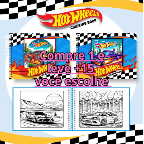 Arquivo Digital Livro de Colorir Hot Weels #6647