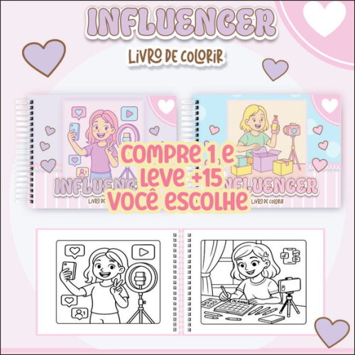 Arquivo Digital Livro de Colorir Influencie #7197