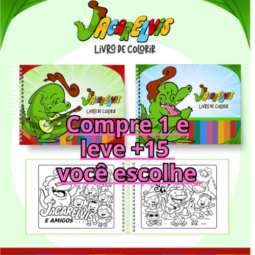 Arquivo Digital Livro de Colorir Jacarelvis #6981