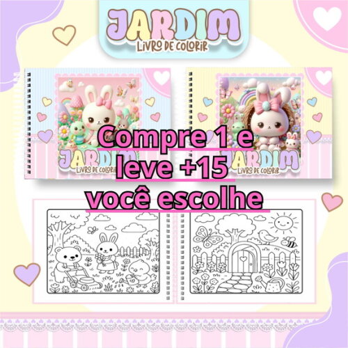 Arquivo Digital Livro de Colorir Jardim Fofo #6827