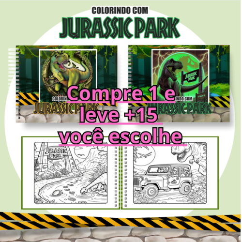 Arquivo Digital Livro de Colorir Jurrassic Park #6648