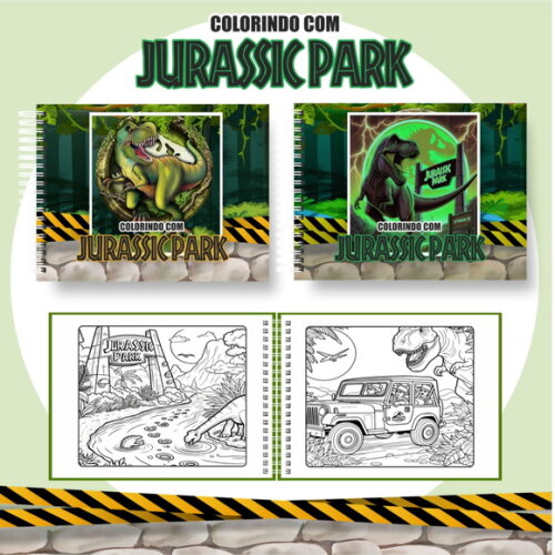 Arquivo Digital Livro de Colorir Jurrassic Park #6648
