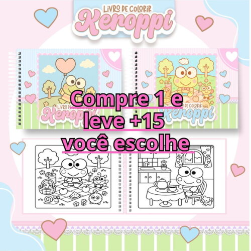 Arquivo Digital Livro de Colorir Keroppi #6829