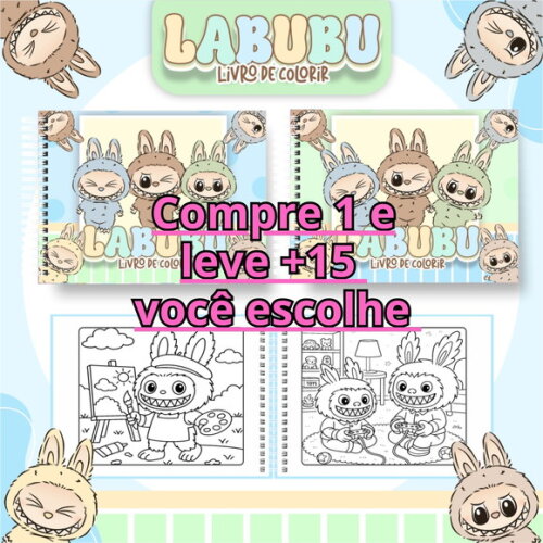 Arquivo Digital Livro de Colorir Labubu #6824