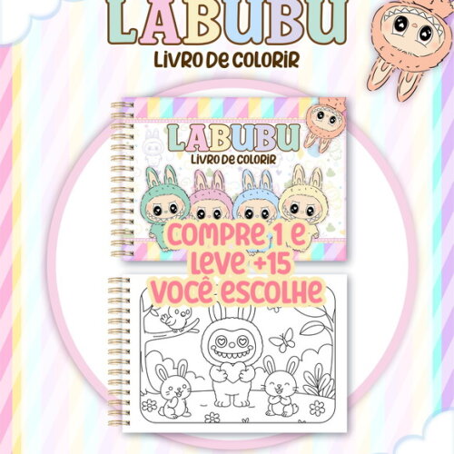 Arquivo Digital Livro de Colorir Labubu #7234