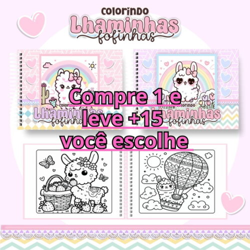 Arquivo Digital Livro de Colorir Lhaminhas Fofinhas #6611