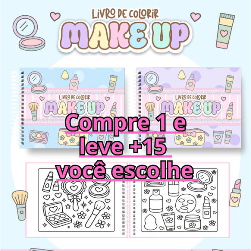 Arquivo Digital Livro de Colorir Make Up #7005