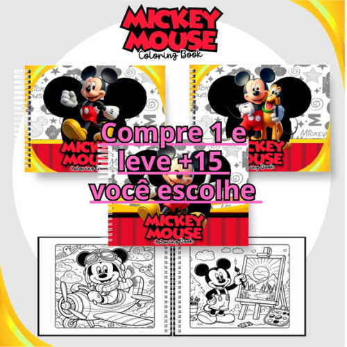 Arquivo Digital Livro de Colorir Mickey #6471
