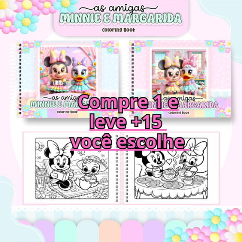 Arquivo Digital Livro de Colorir Minnie e Margarida #6689