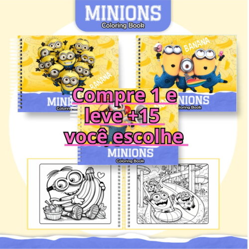 Arquivo Digital Livro de Colorir Minions #6472
