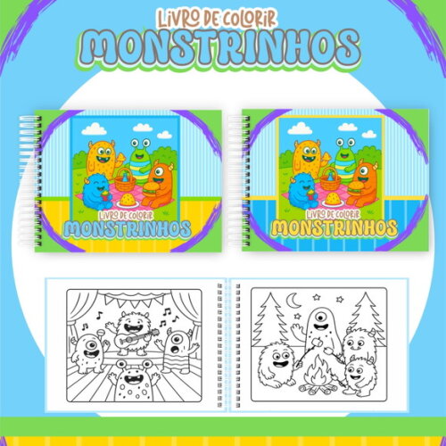 Arquivo Digital Livro de Colorir Monstrinhos #6970