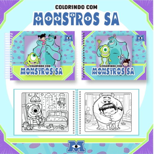 Arquivo Digital Livro de Colorir Monstros S.a #6658