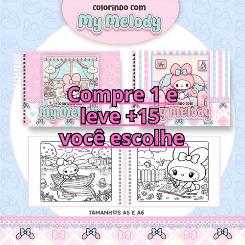 Arquivo Digital Livro de Colorir My Melody #6610