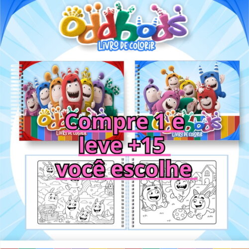 Arquivo Digital Livro de Colorir Oddbods #6986