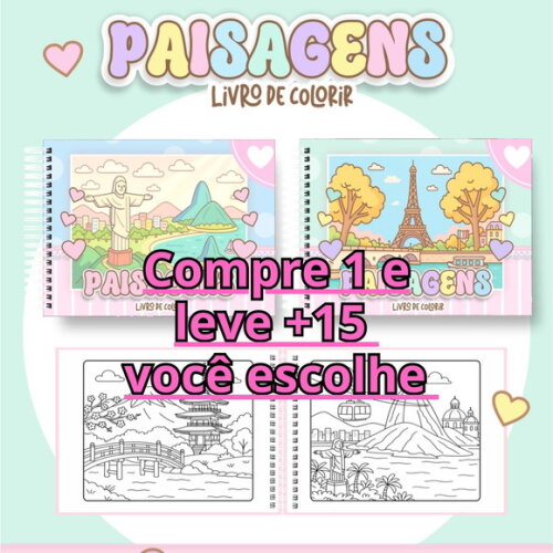Arquivo Digital Livro de Colorir Paisagens #6967