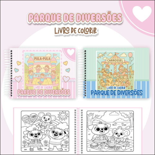Arquivo Digital Livro de Colorir Parque de Diversão #7472