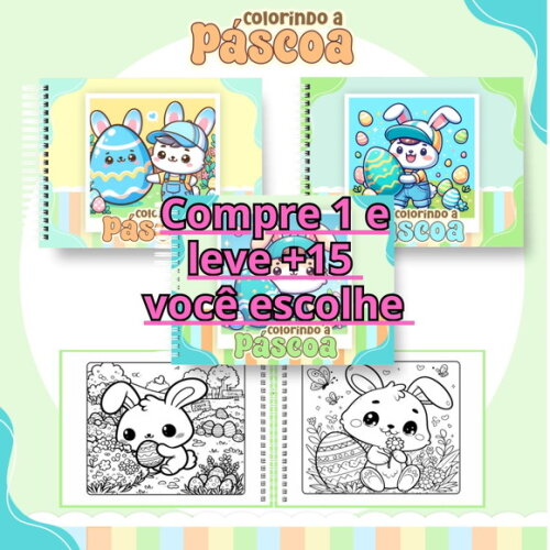 Arquivo Digital Livro de Colorir Páscoa Menino #6747