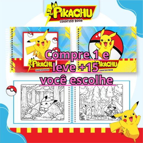 Arquivo Digital Livro de Colorir Pikachu #6672