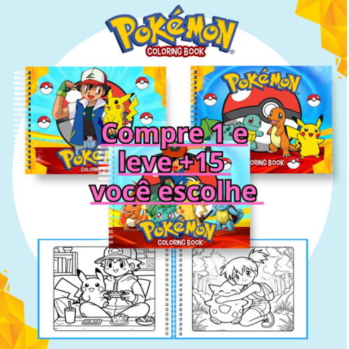 Arquivo Digital Livro de Colorir Pokémon #6476
