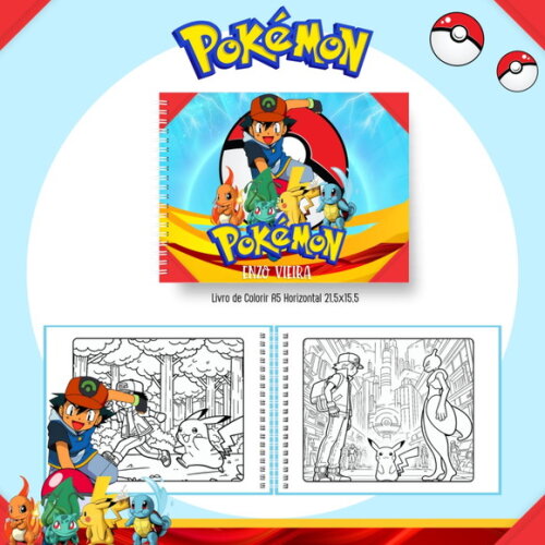 Arquivo Digital Livro de Colorir Pokémon #6640