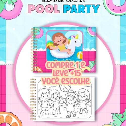 Arquivo Digital Livro de Colorir Pool Party #7233