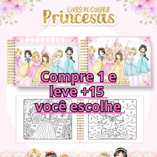 Arquivo Digital Livro de Colorir Princesas #7124